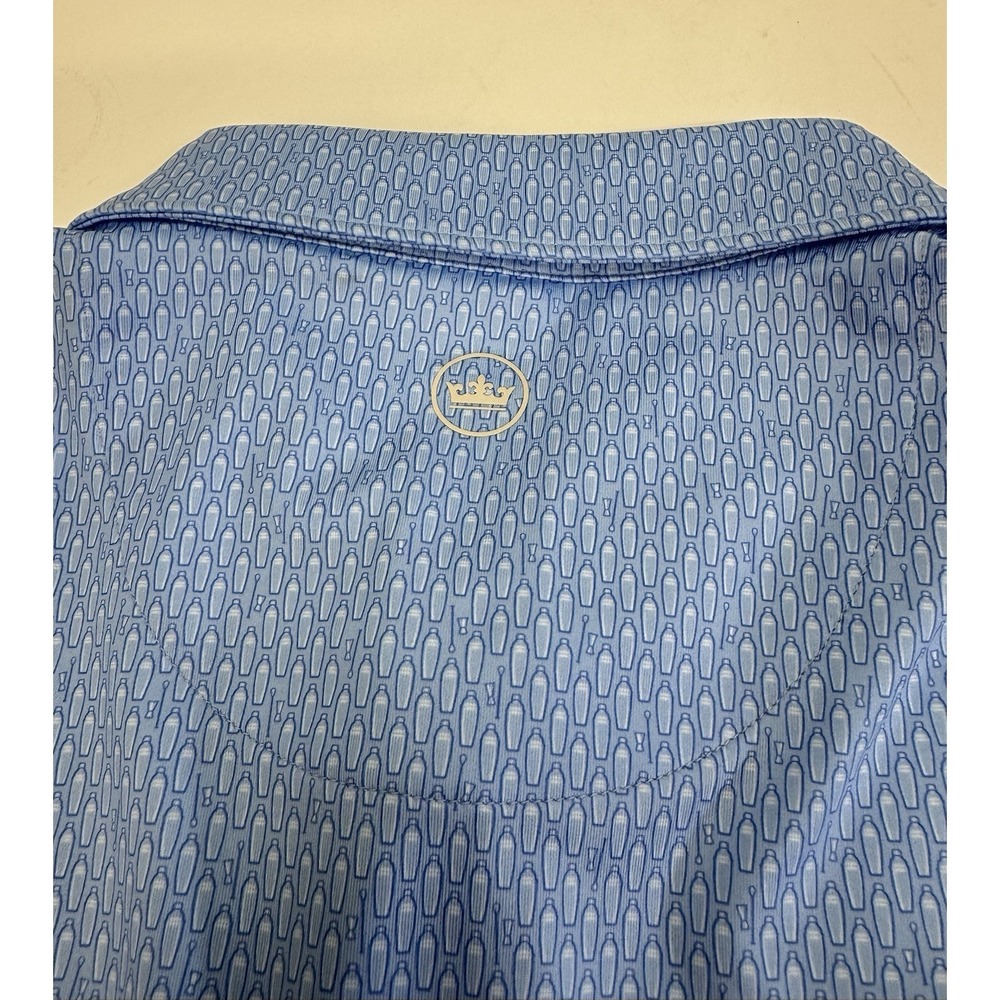 NWT Peter Millar "Shake it Up" Jersey Golf Polo Shirt CBLU Cottage Blue XL $115 - Picture 9 of 10